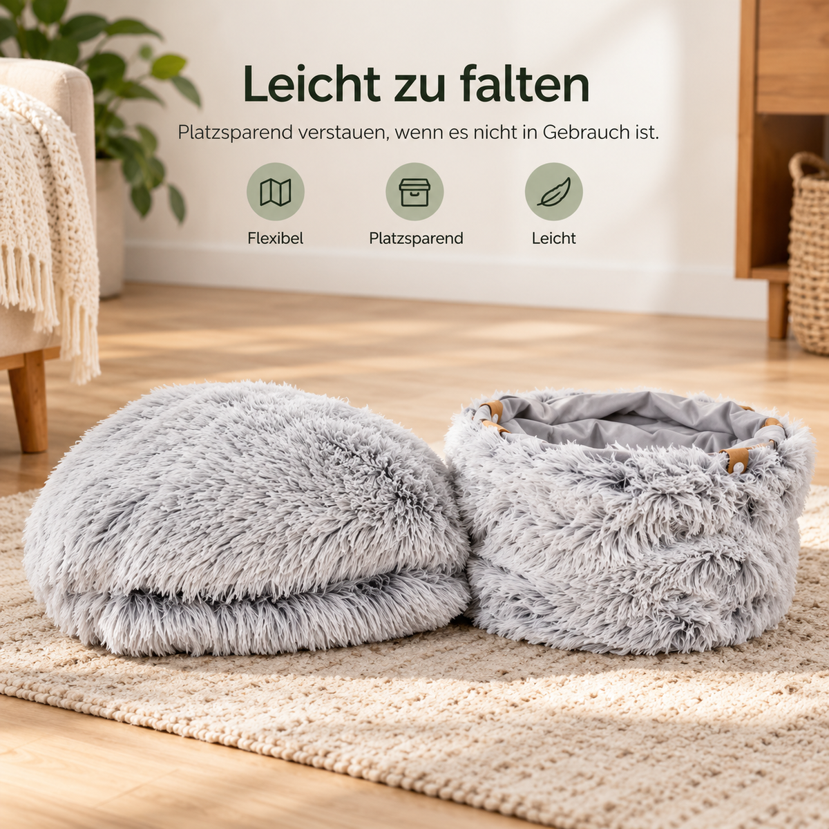 Katze spielt im Nuvia Tunnel