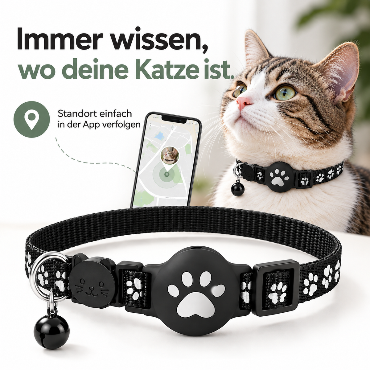 Neko Katzenhalsband: Ortung per Smartphone-App