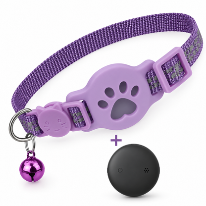 Neko Katzenhalsband in Lila mit Tracker