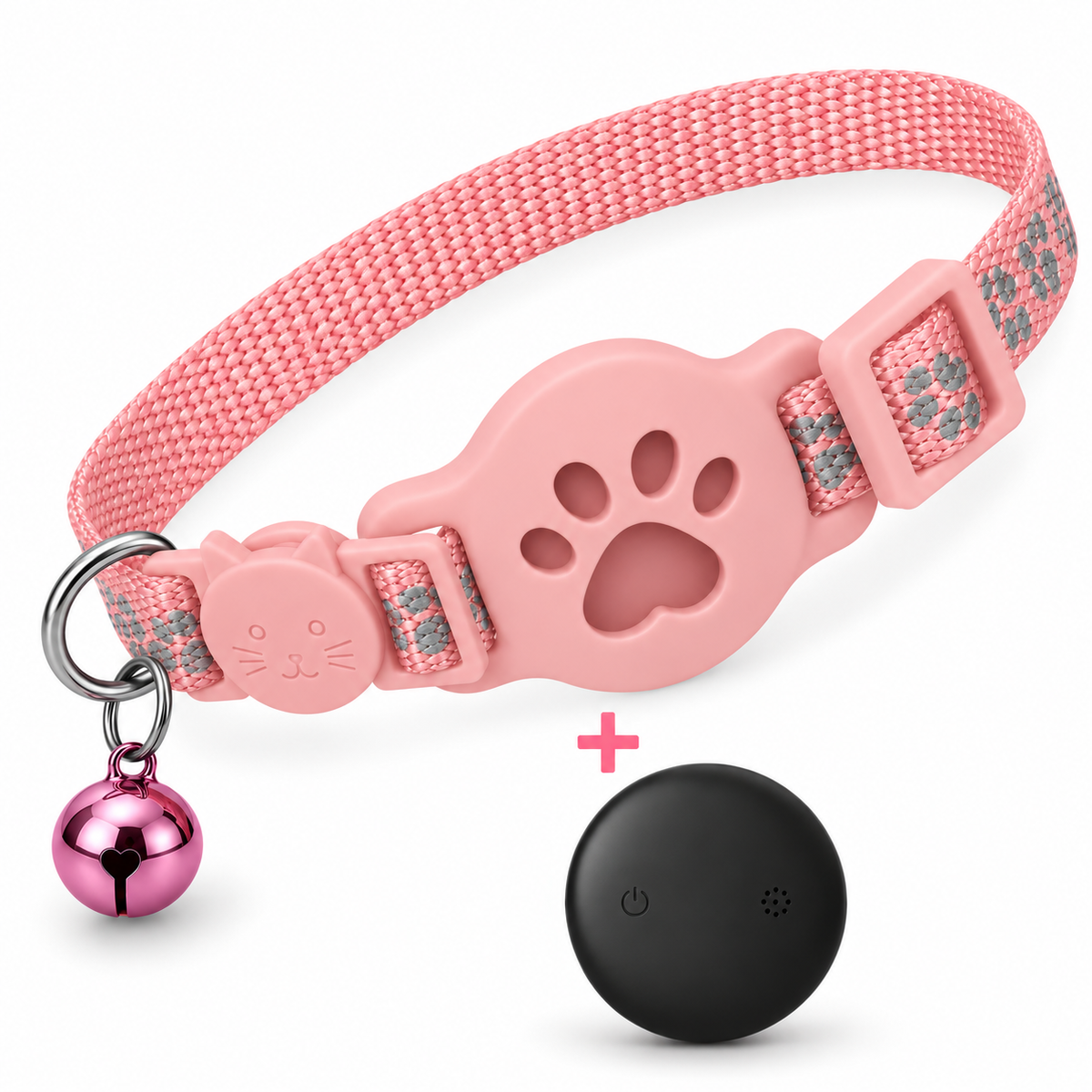 Neko Katzenhalsband in Rosa mit Tracker – weitere Ansicht