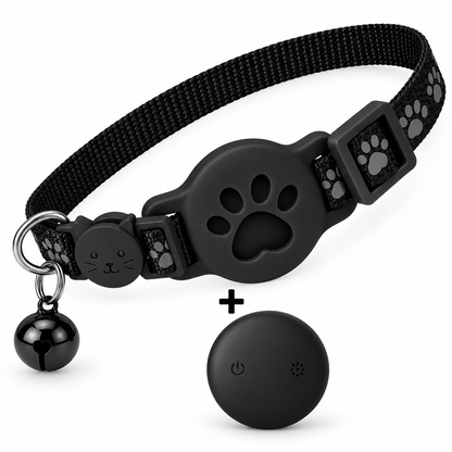 Neko Katzenhalsband in Schwarz mit Tracker