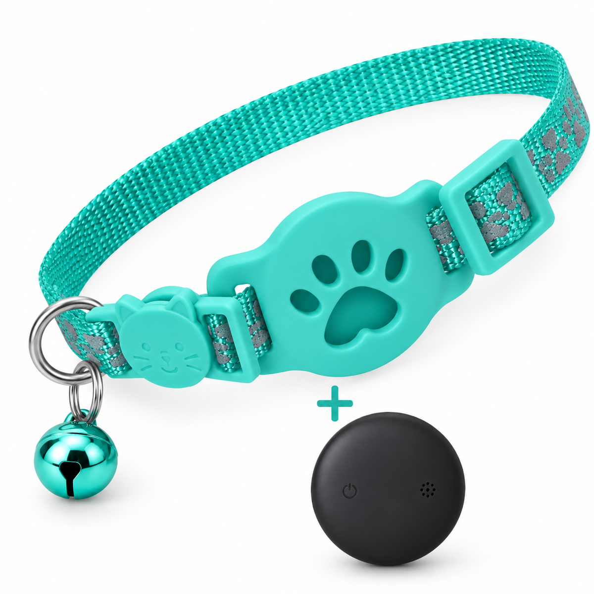Neko Katzenhalsband in Türkis mit Tracker