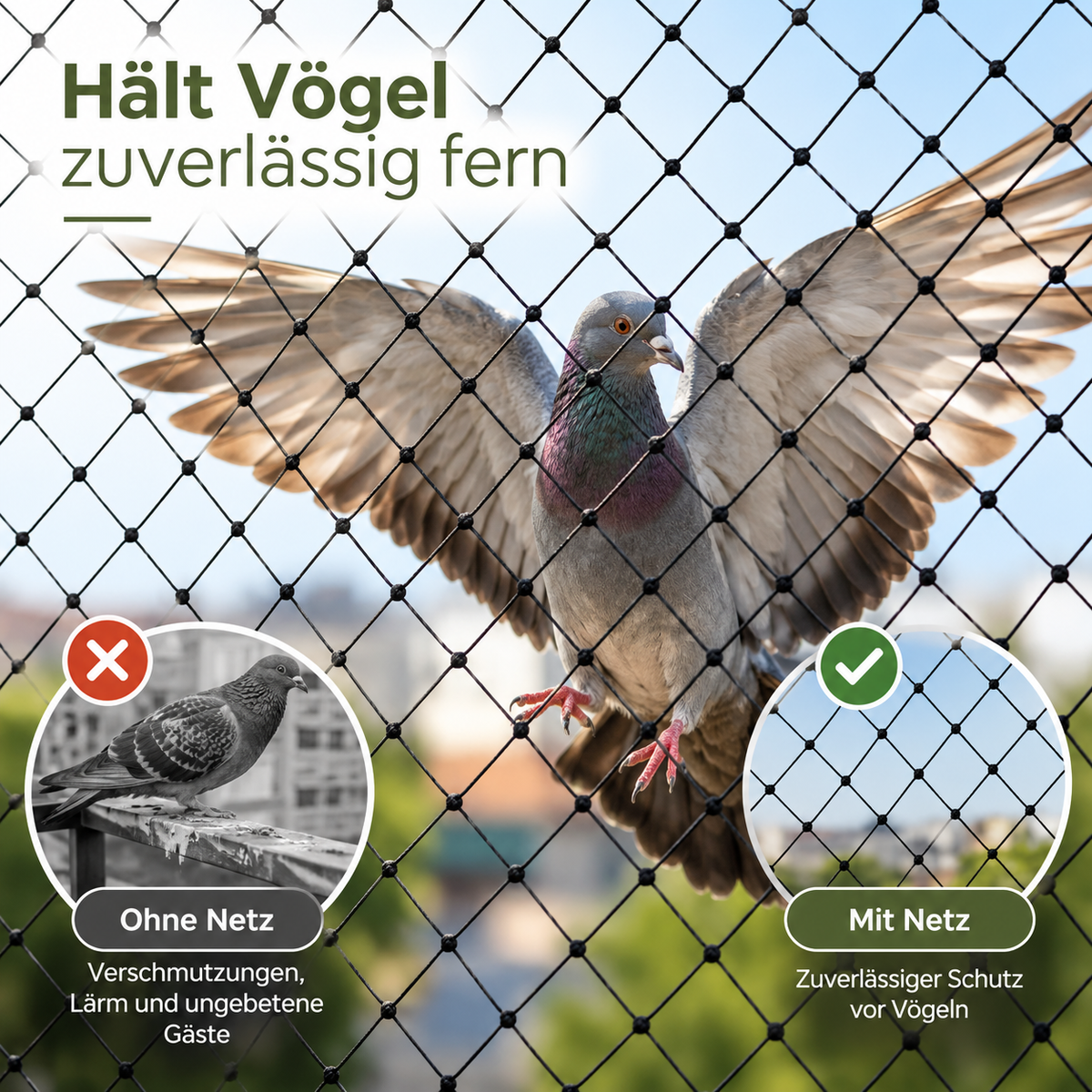 Brisa Schutznetz als Vogelschutz